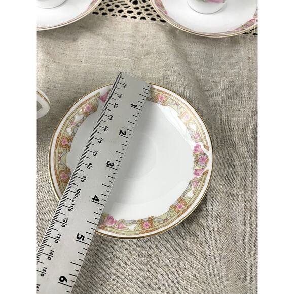 VTG Set of 6 Pink Rose Tea Cup & Saucer Antique Z. S. & Co Bavaria Floral 12PC - Picture 3 of 12